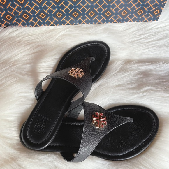 Tory Burch Everly Flat Thong Sandals - Picture 1 of 2